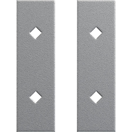 Ekena Millwork Premium Barn Door Hollow Core Plates (set of 2), Silver Metallic GB6001HCPSM
